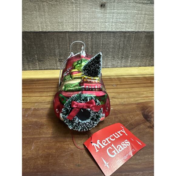 Dept 56 Mercury Glass Red Pick Up Truck Ornament In Box - Picture 4 of 5